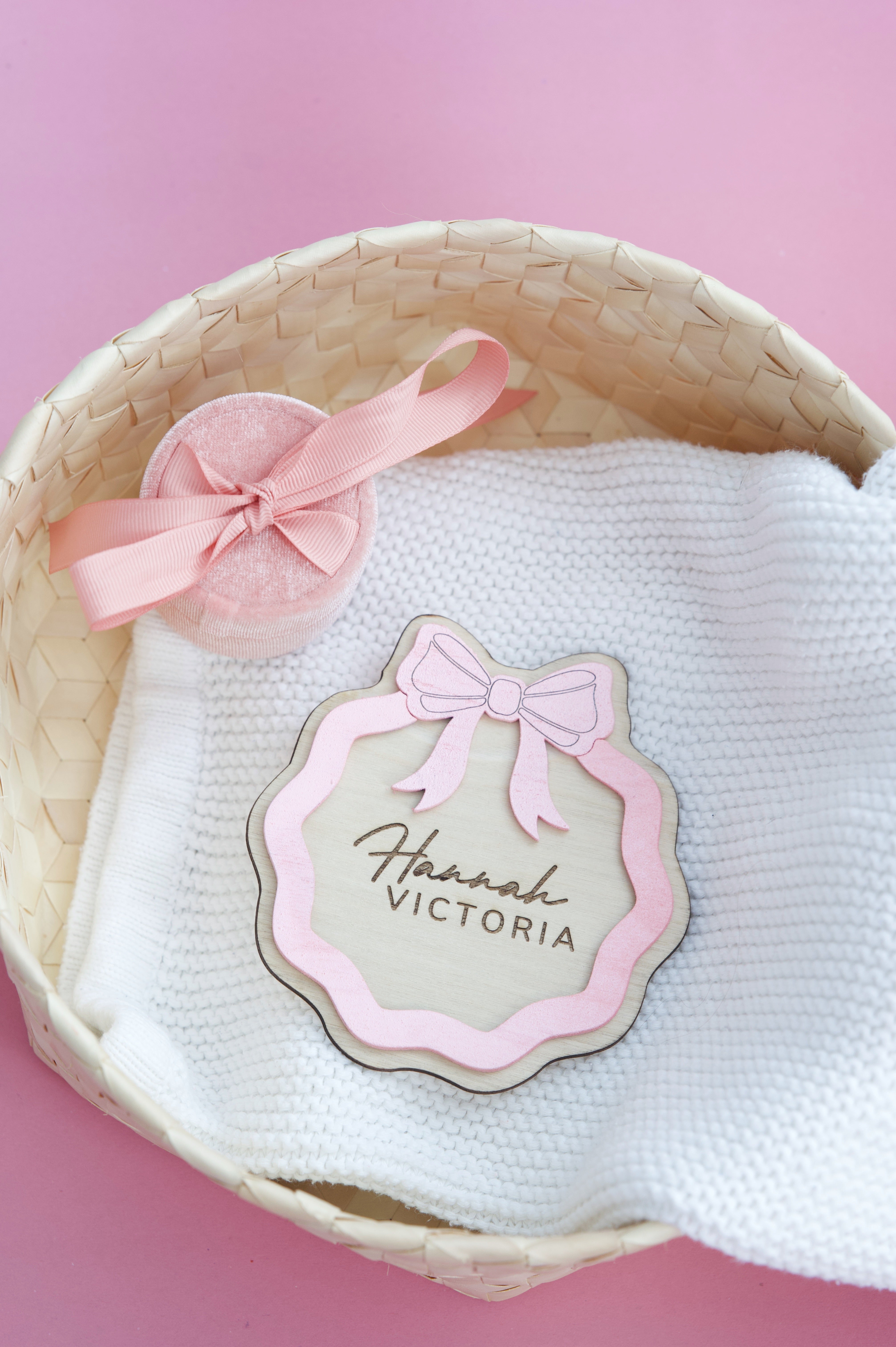 Custom Baby Name Wood Keepsake