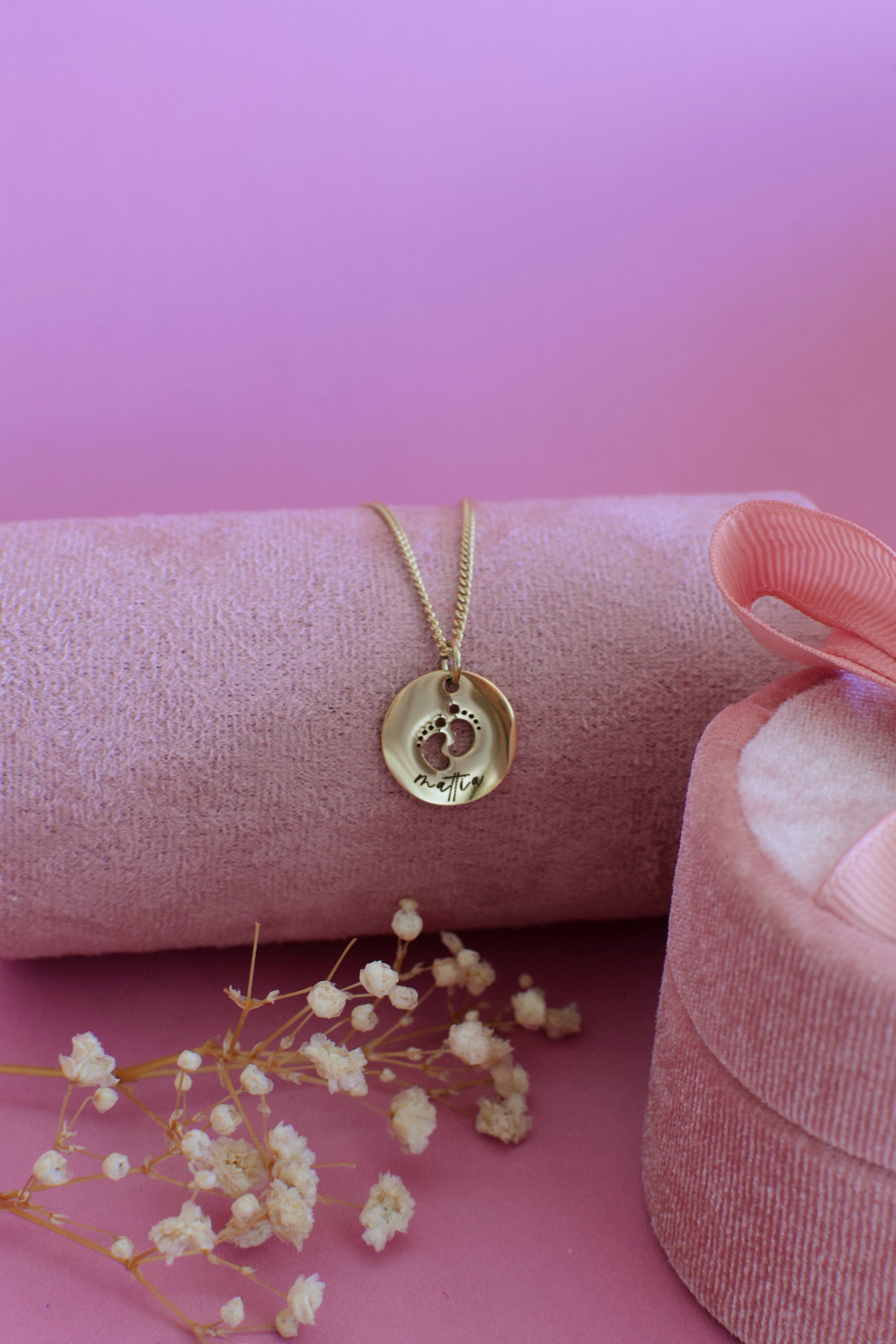 Mini Baby Feet Necklace