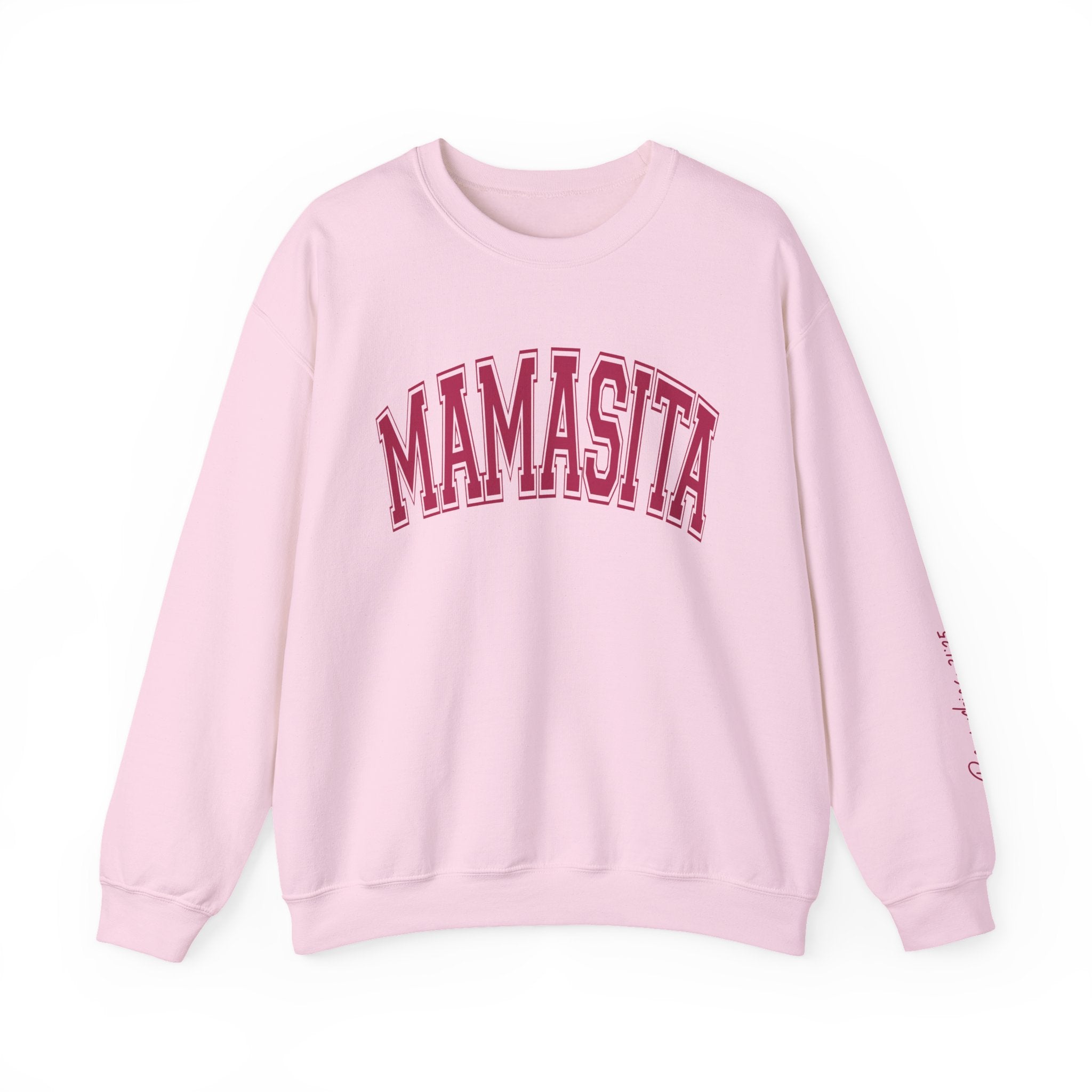 Mamasita Crewneck Sweatshirt — Retro Collegiate "MAMASITA" Graphic