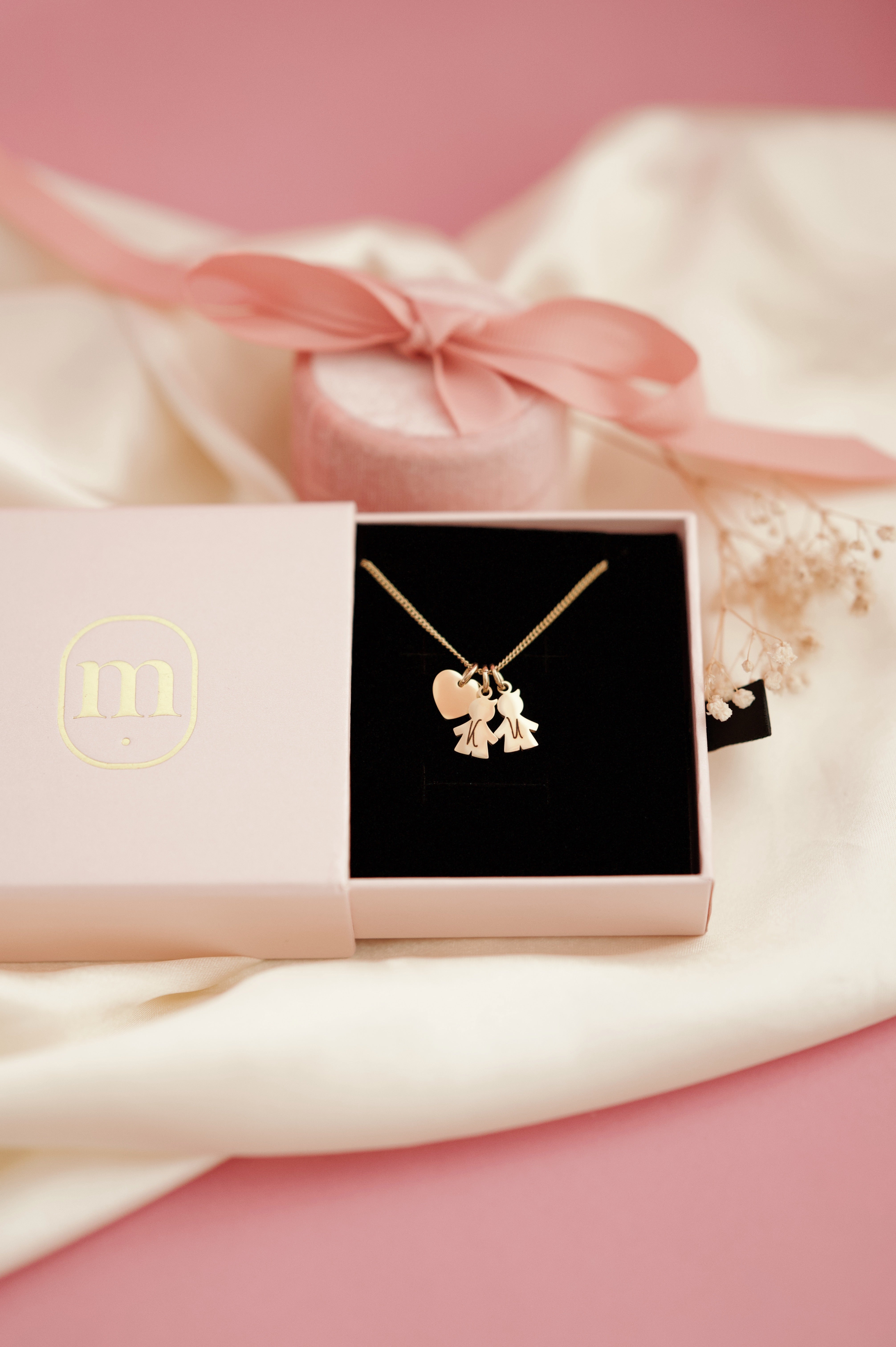 Girl and Boy Charm Necklace