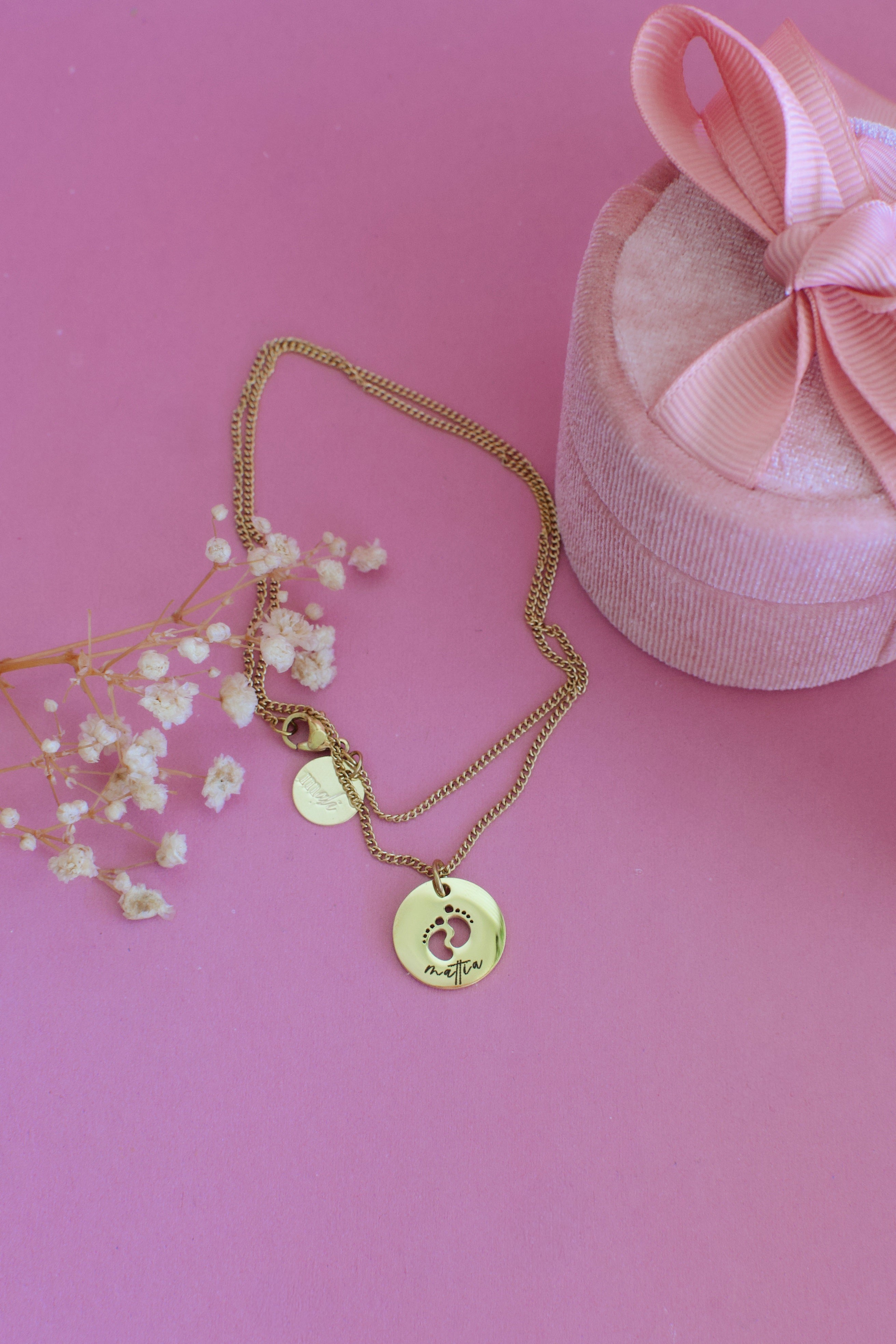 Mini Baby Feet Necklace