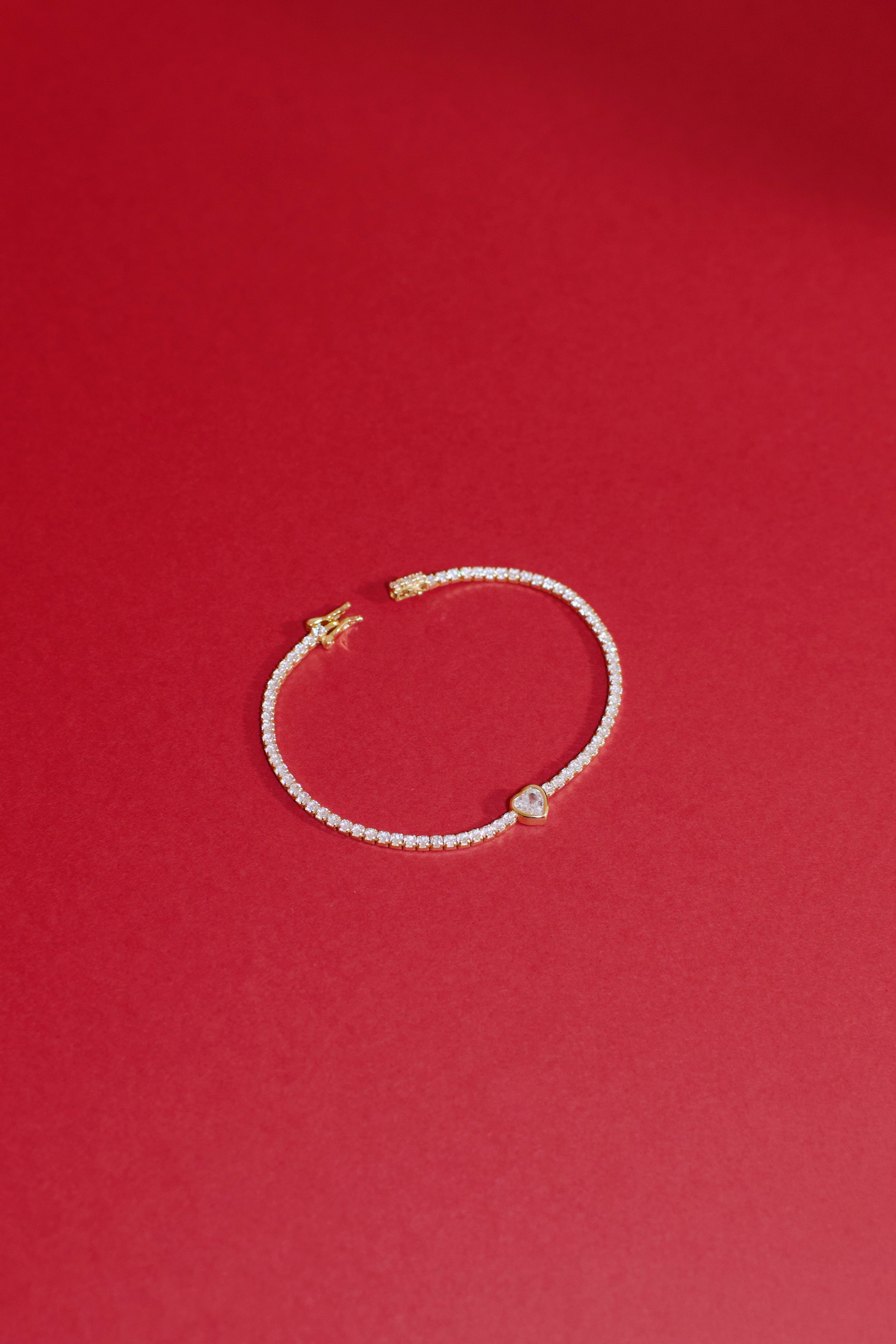 Iced One Heart Bracelet