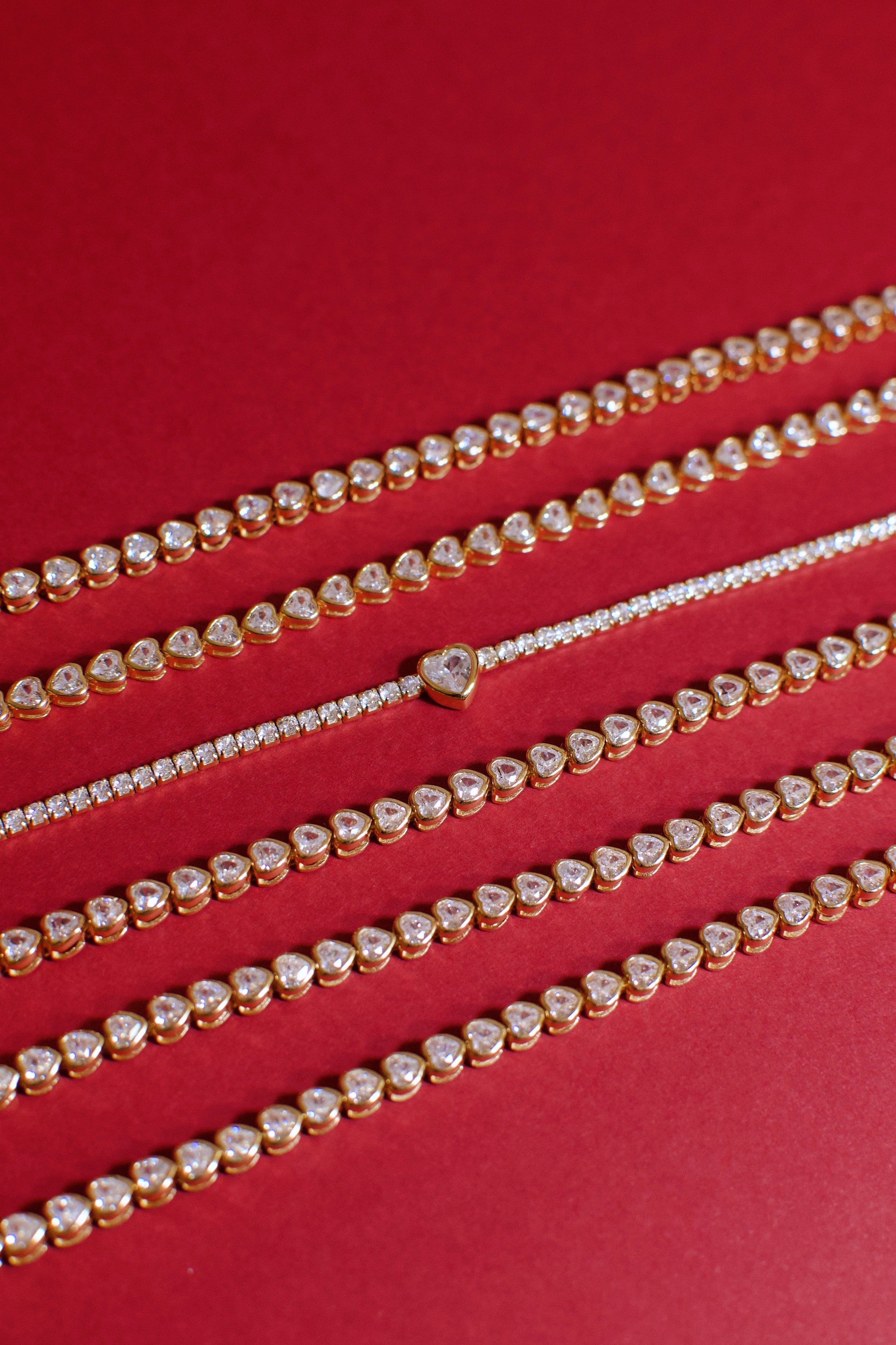 Iced Mali Hearts Bracelet