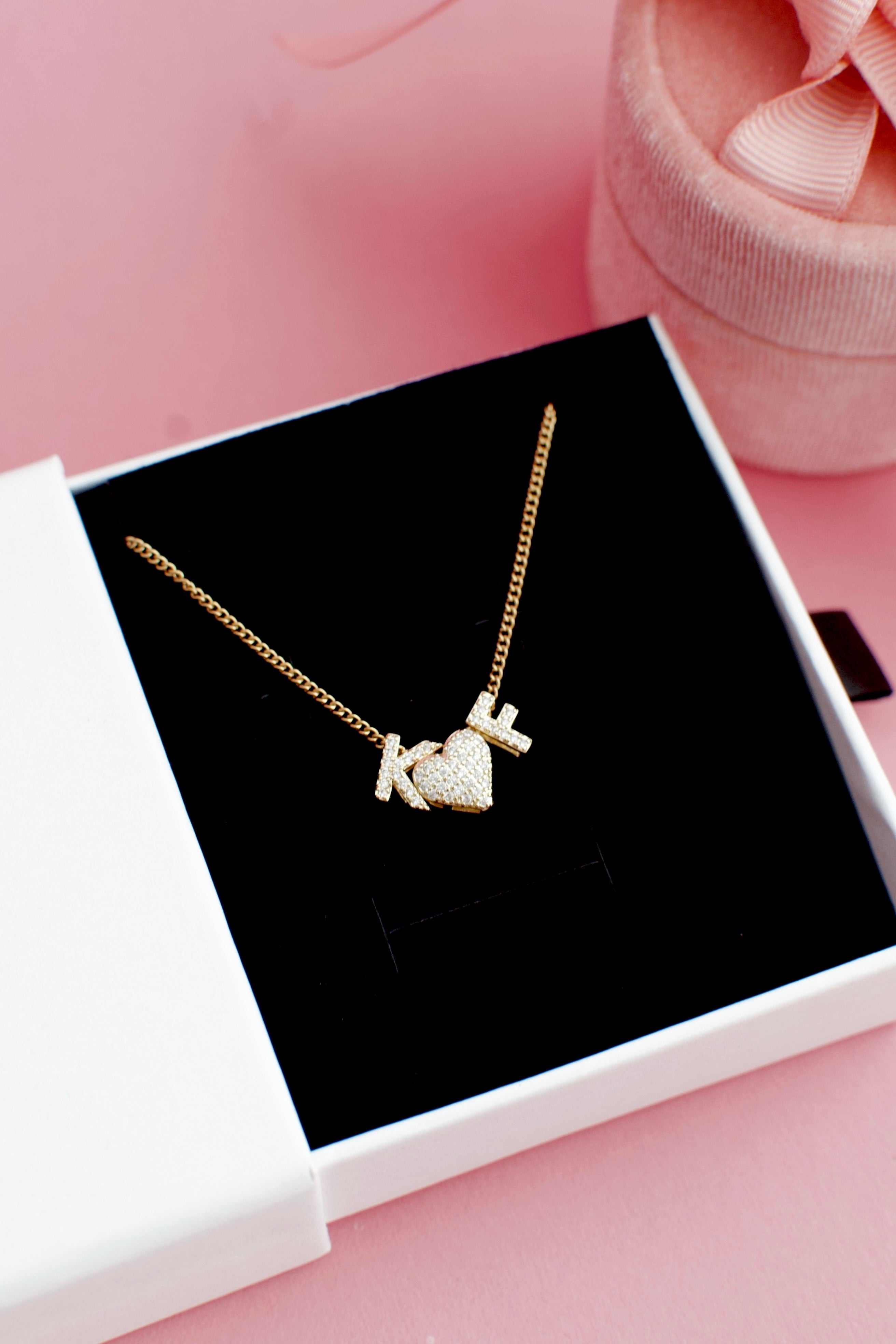 Iced letters necklace