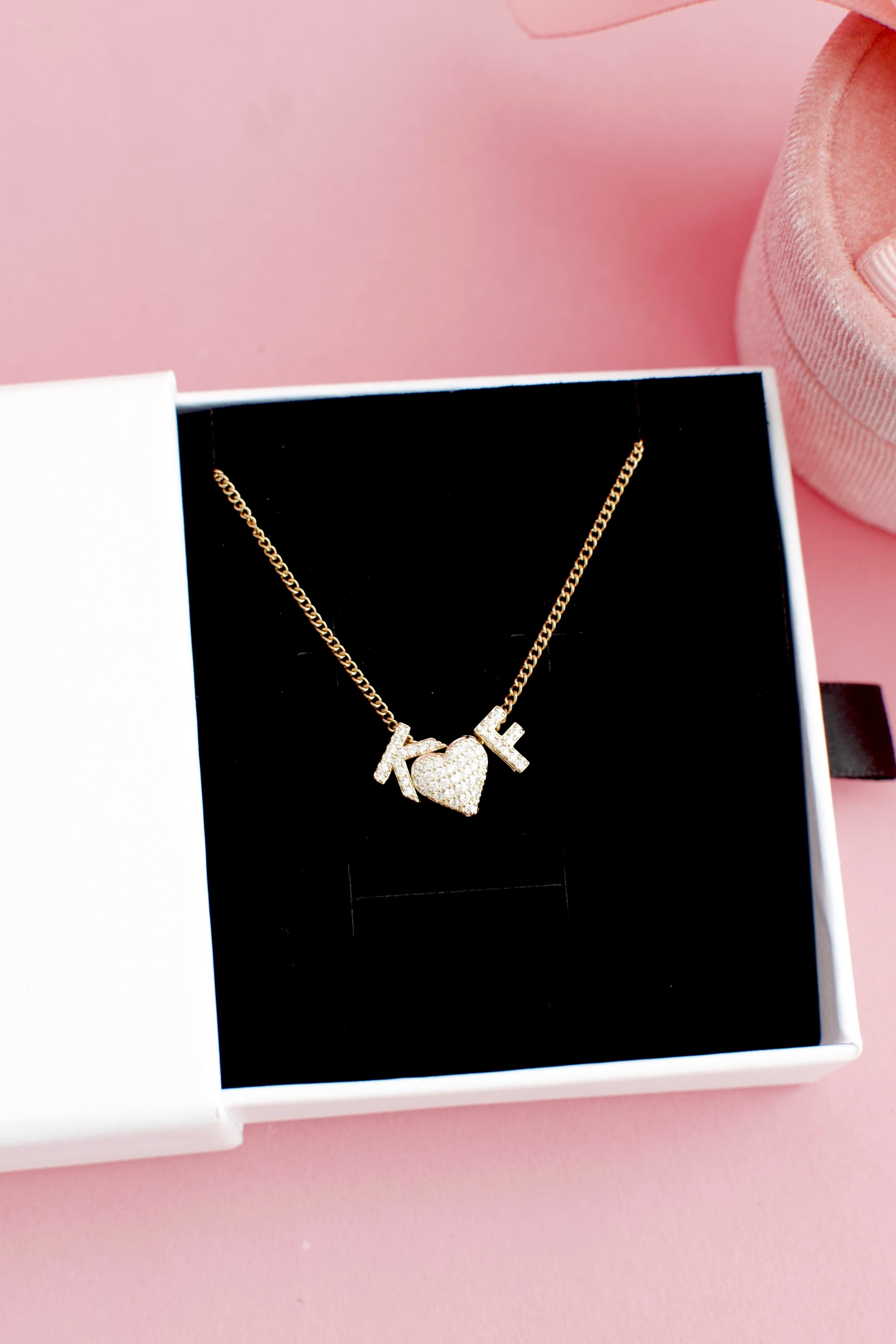 Iced letters necklace