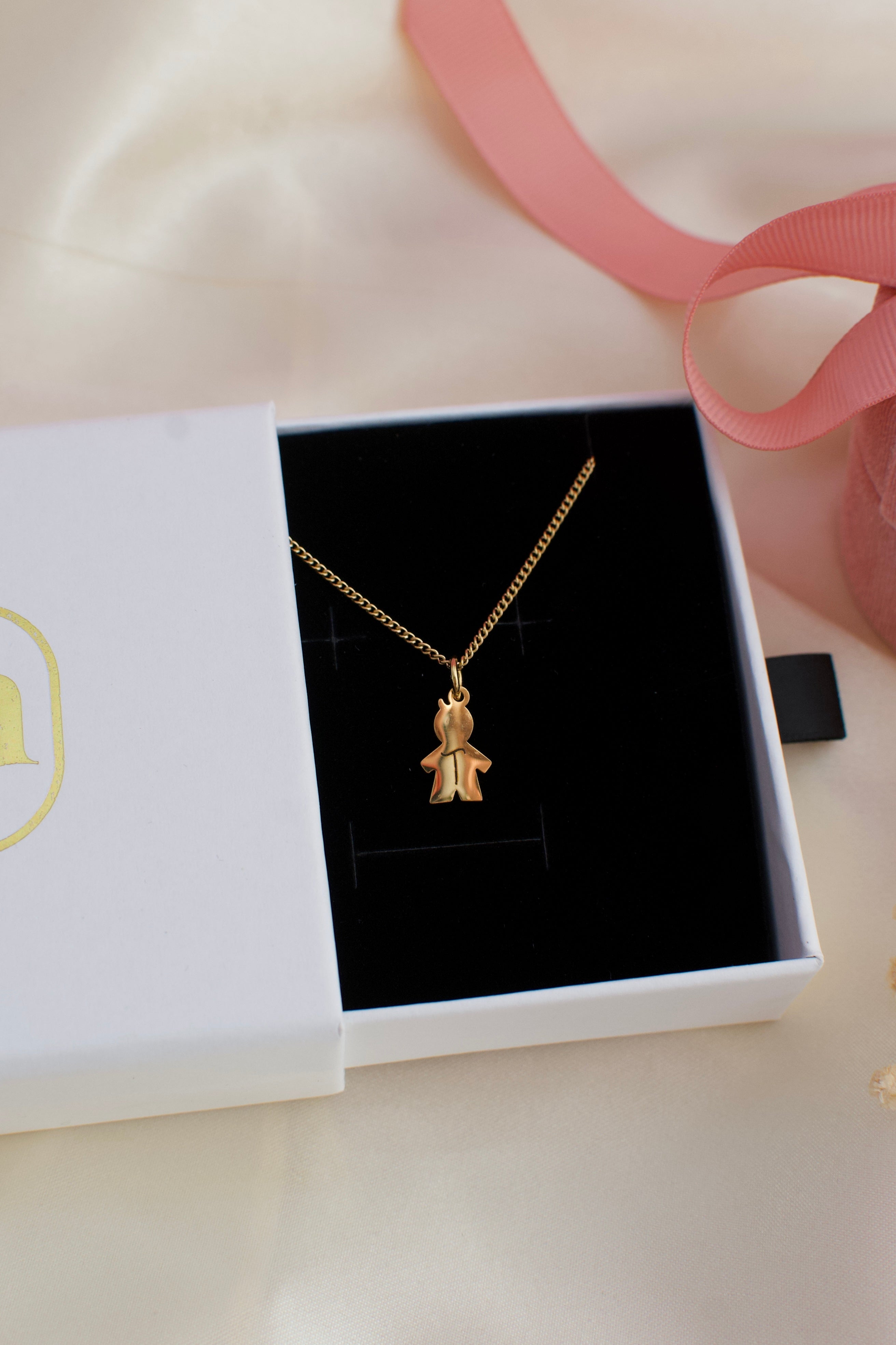 Girl and Boy Charm Necklace