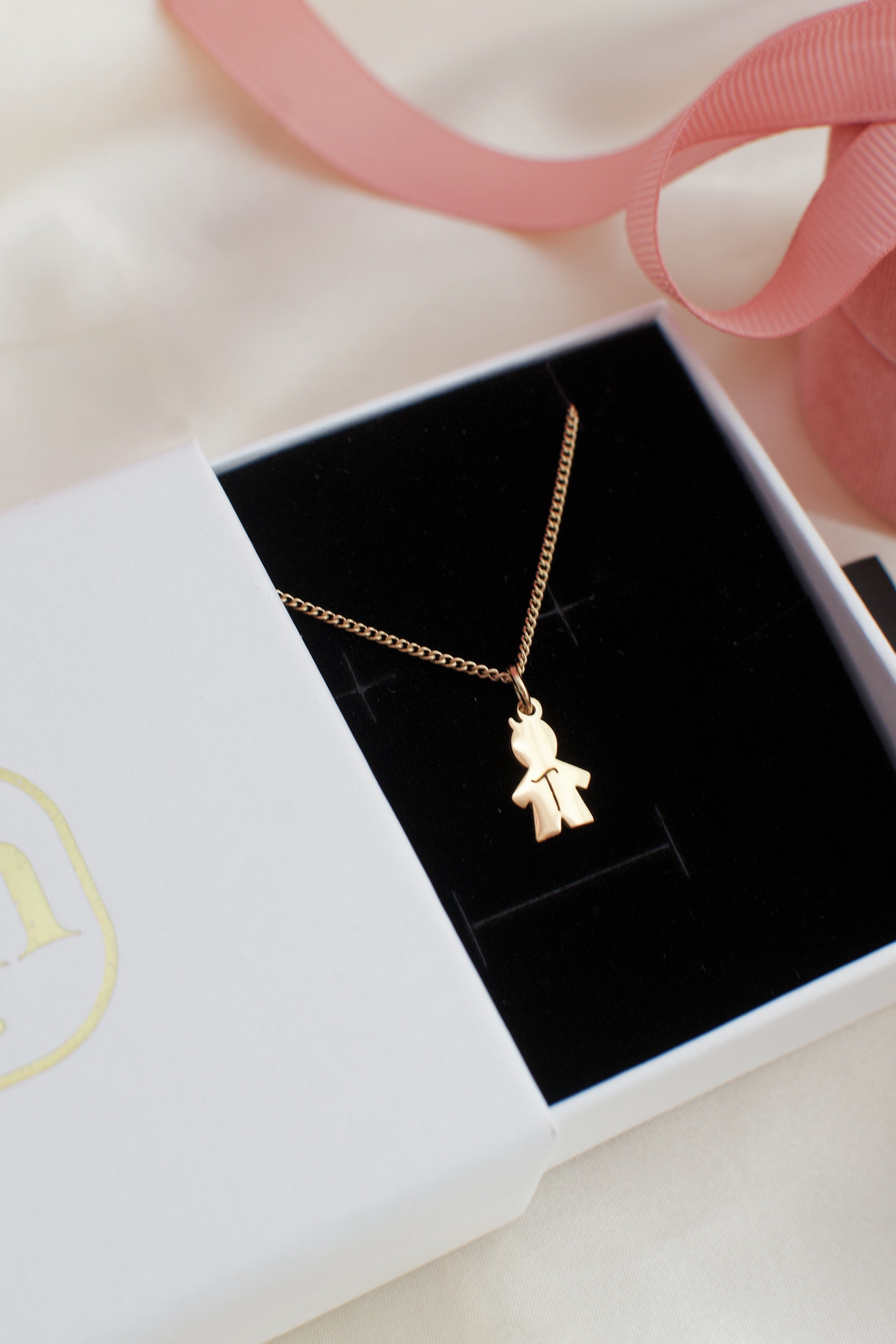 Girl and Boy Charm Necklace