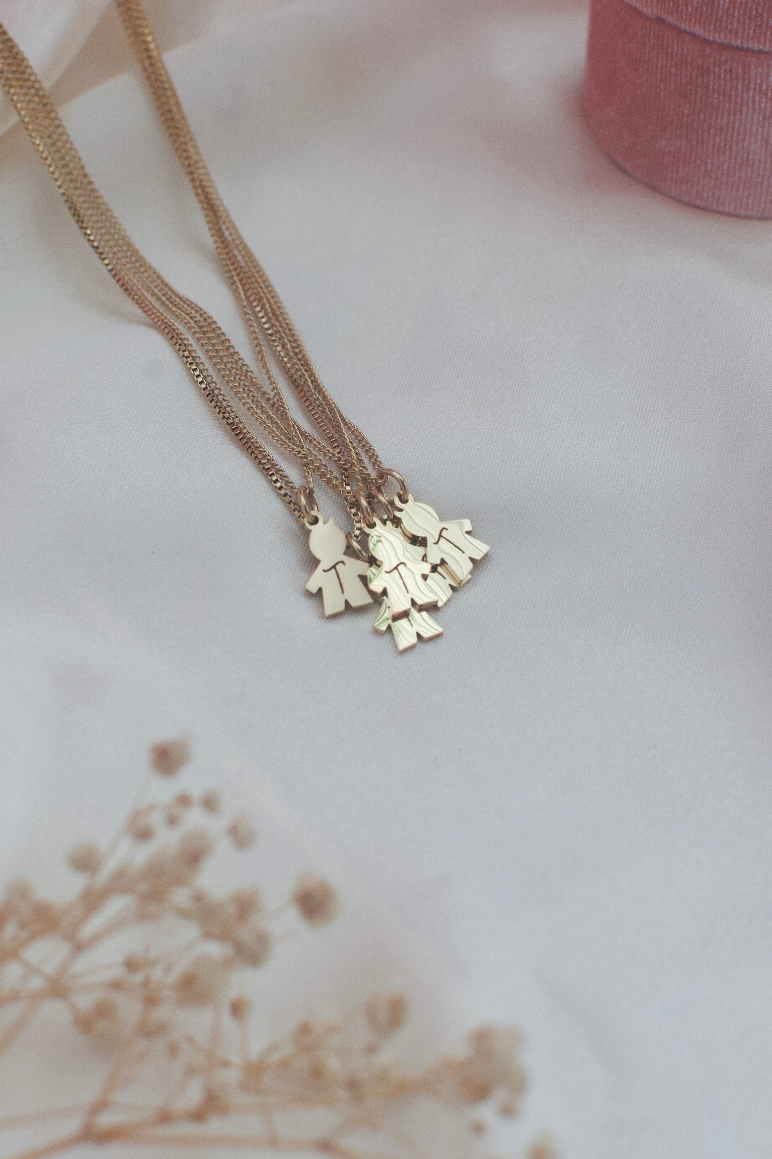 Girl and Boy Charm Necklace