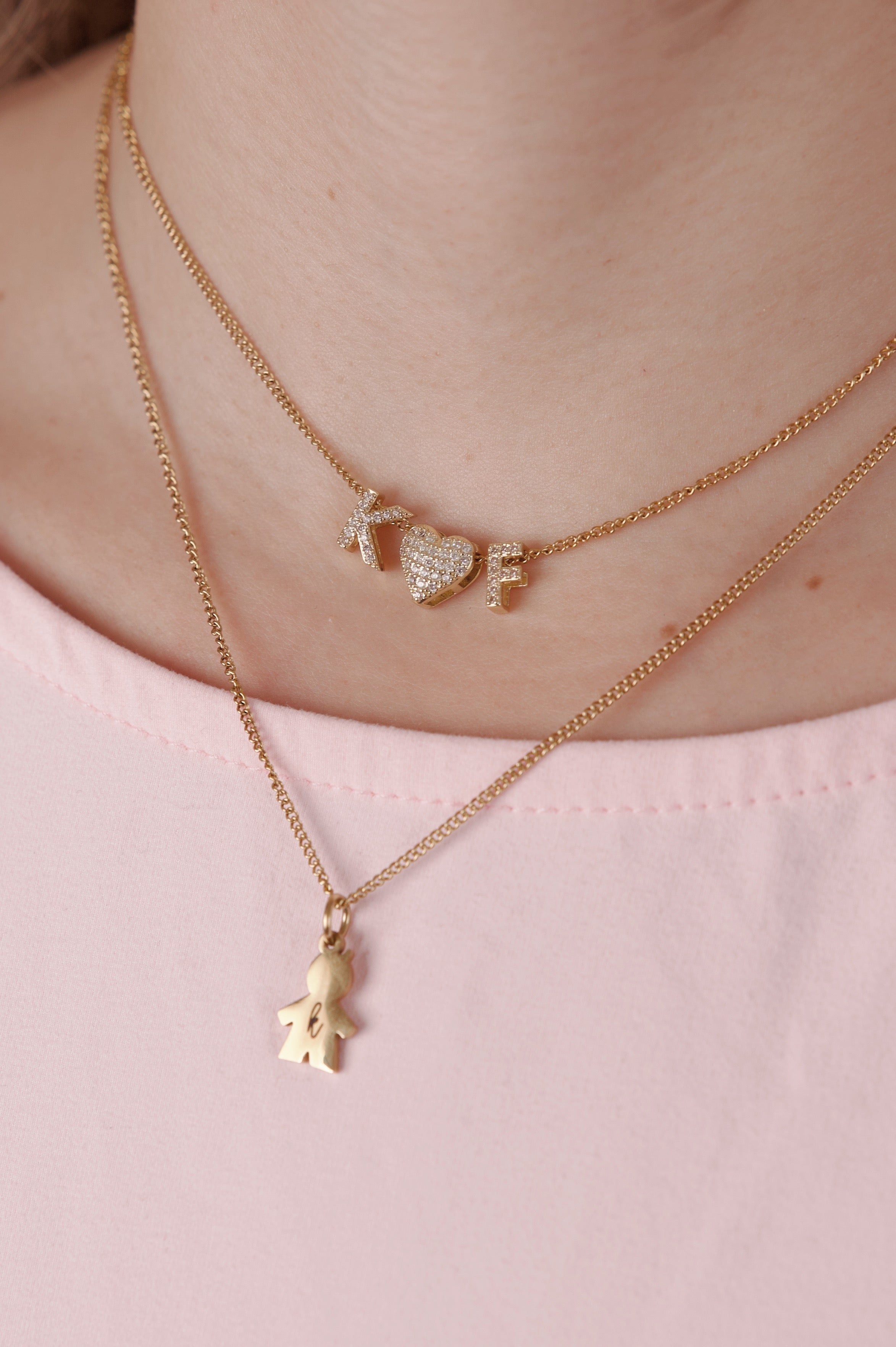 Girl and Boy Charm Necklace