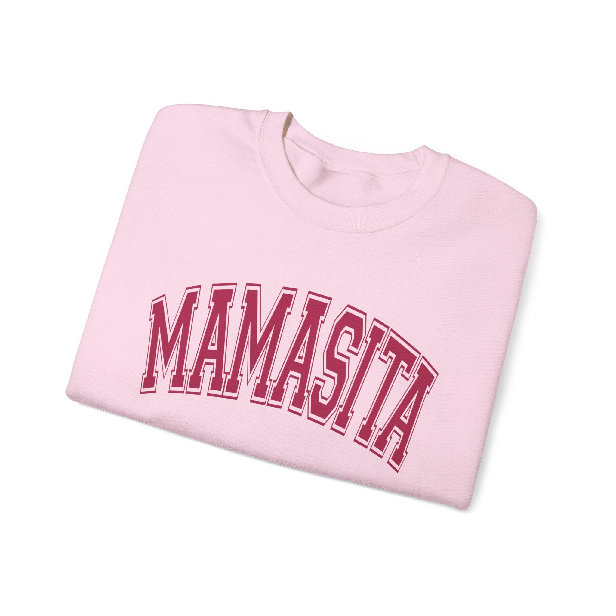 Mamasita Crewneck Sweatshirt — Retro Collegiate "MAMASITA" Graphic