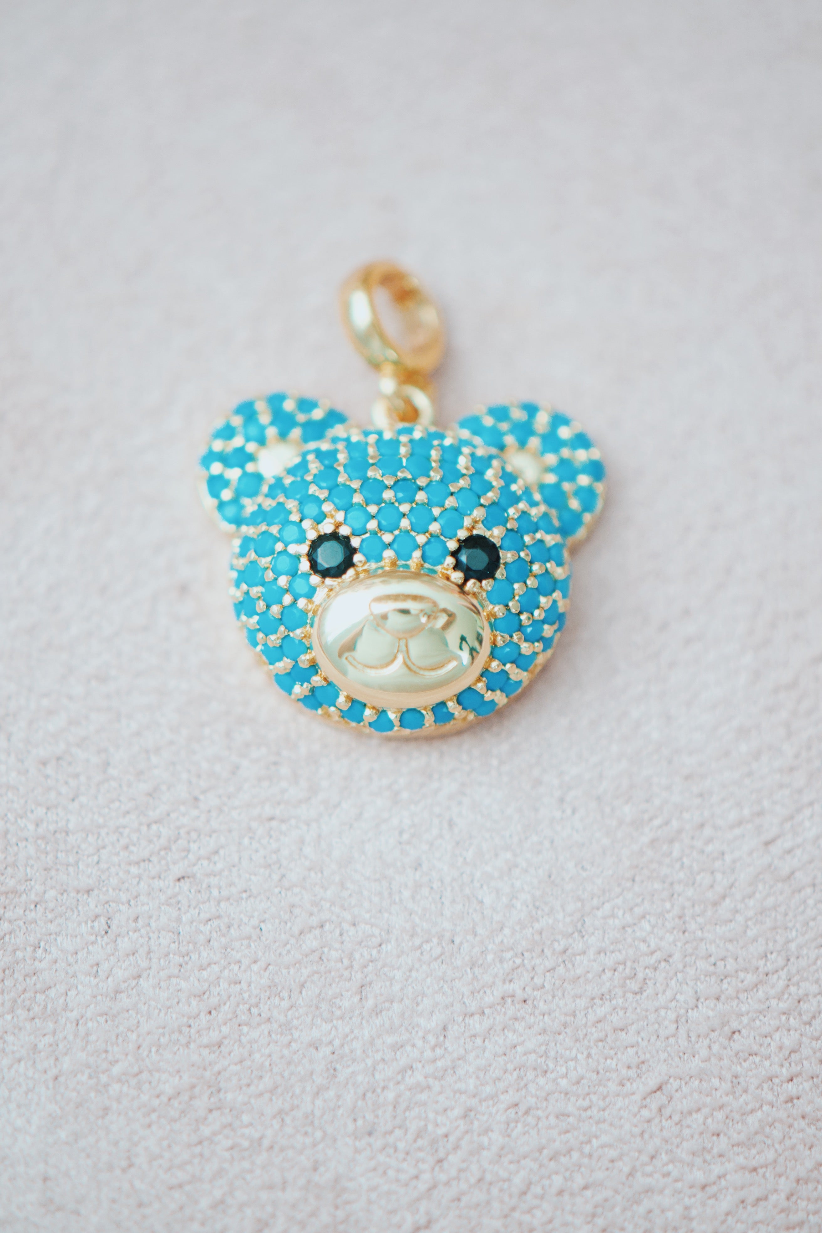 Blue Bear Charm