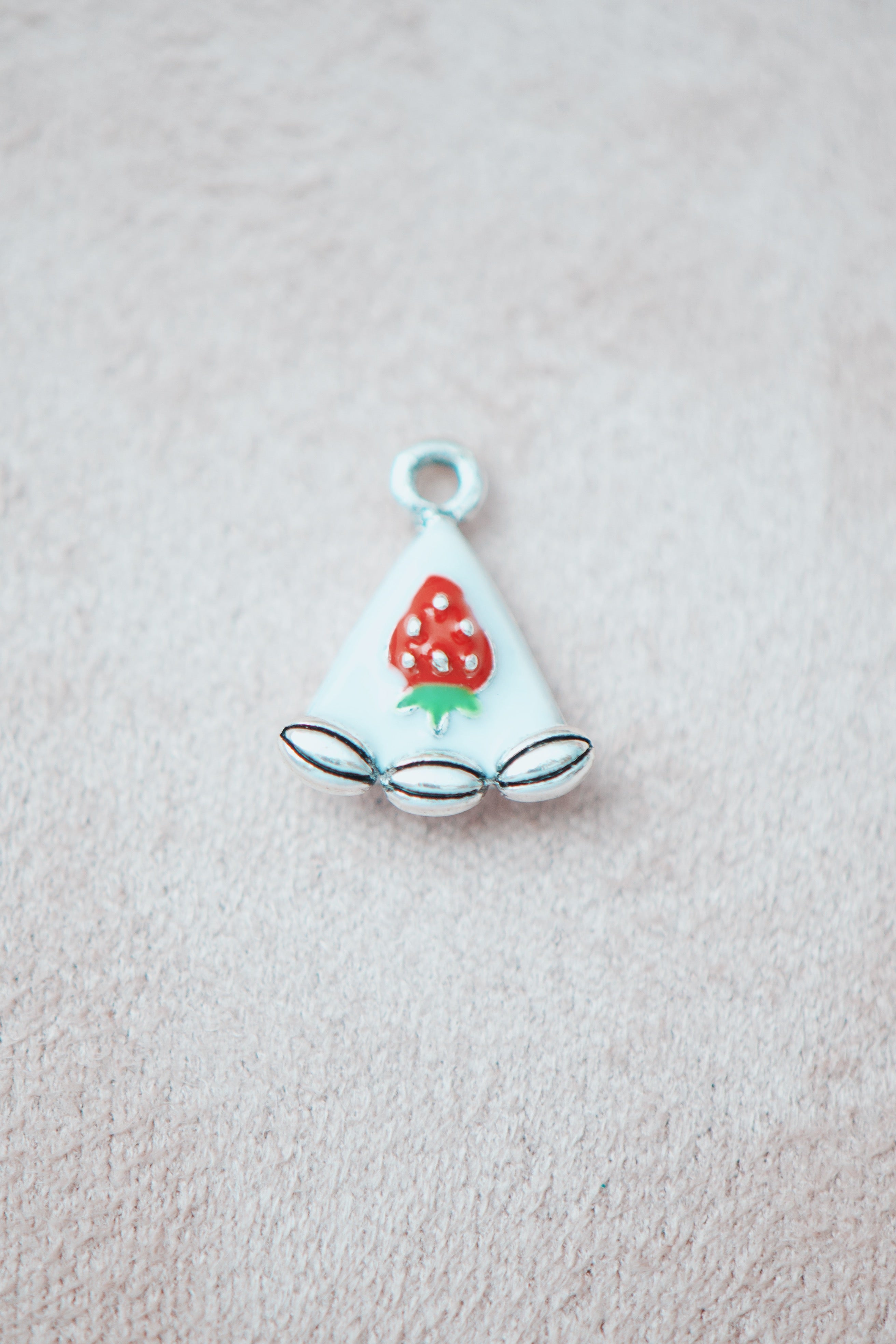 Strawberry Silver Pie Charm