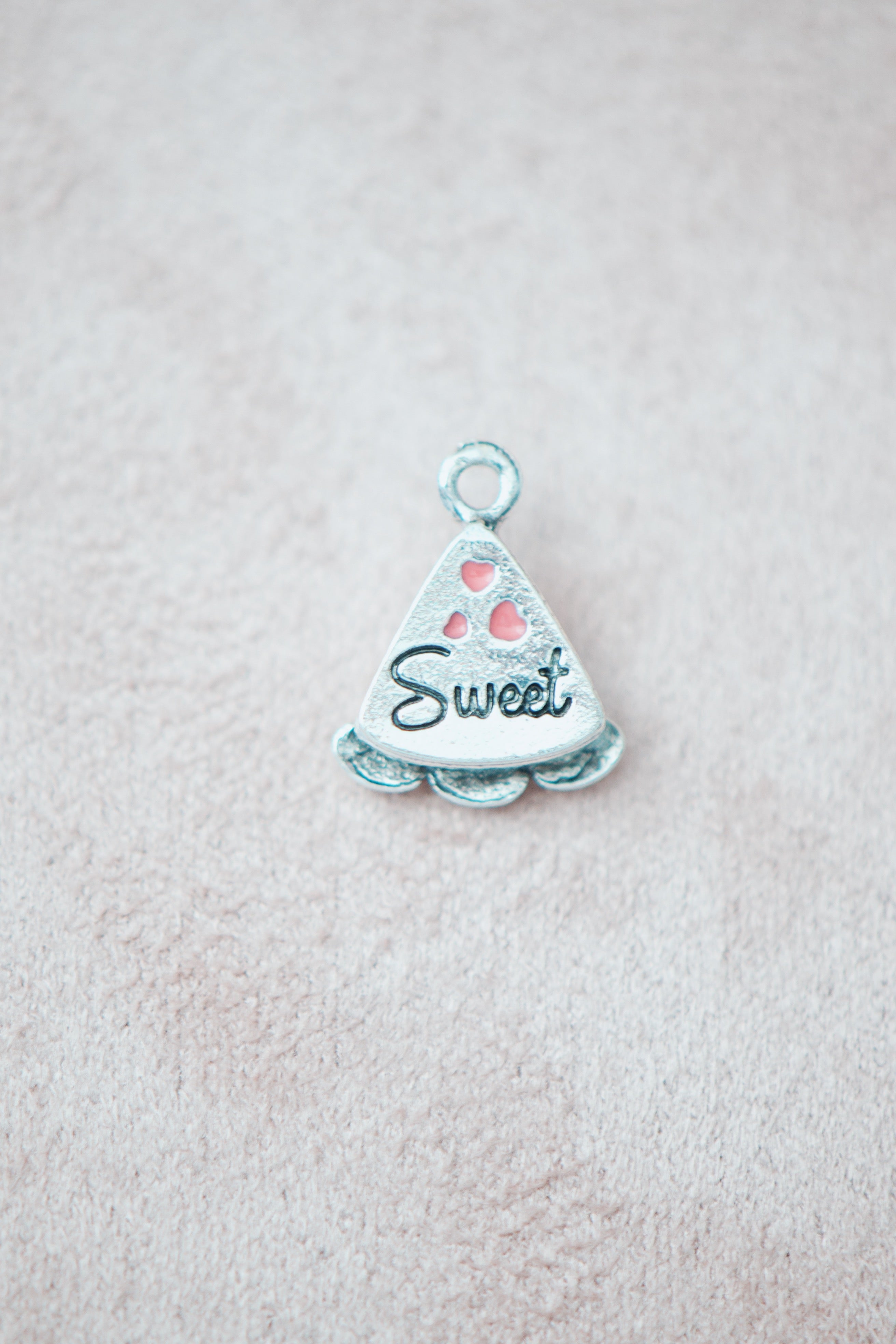 Strawberry Silver Pie Charm