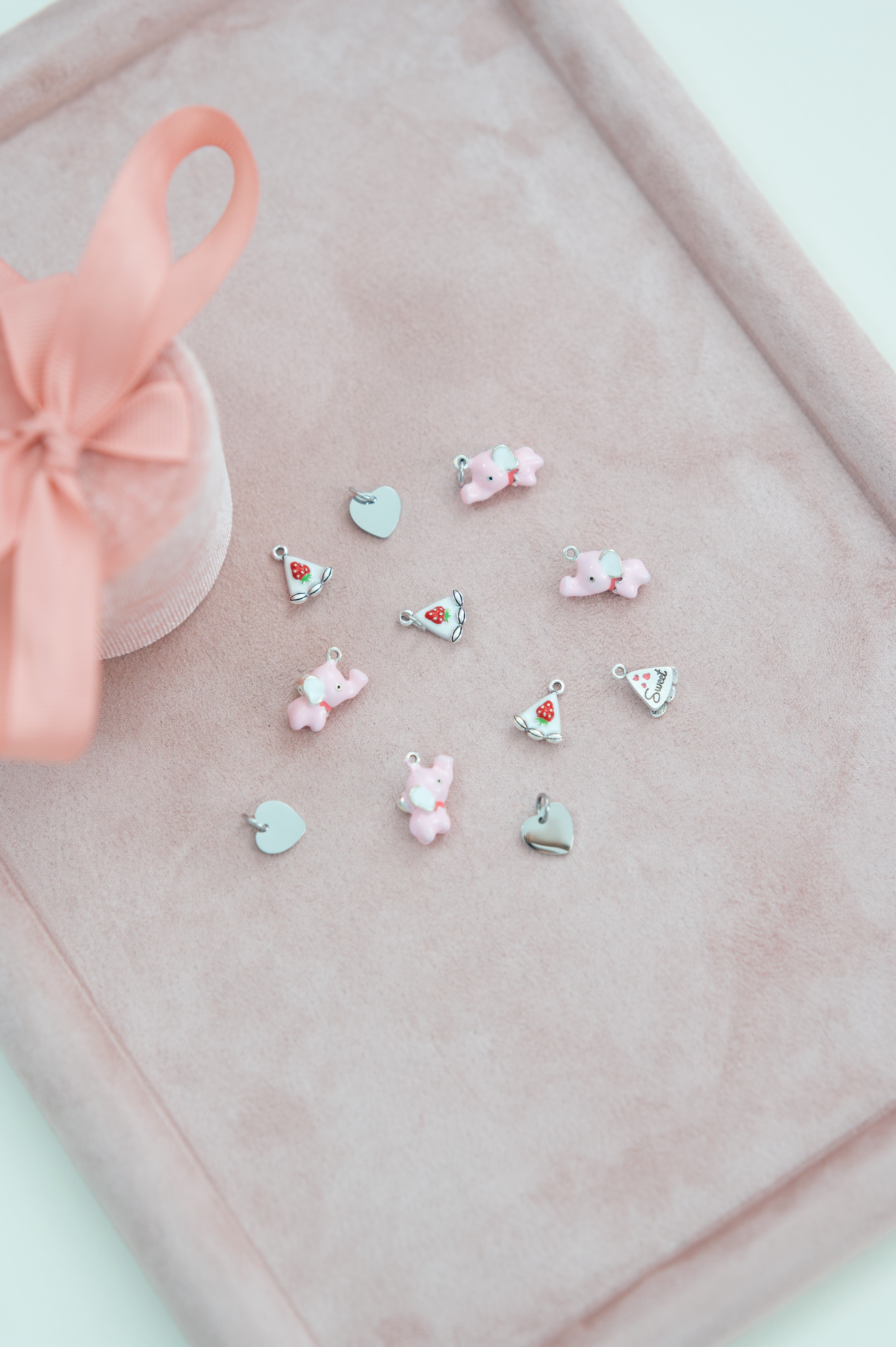 Pink Elephant Charm